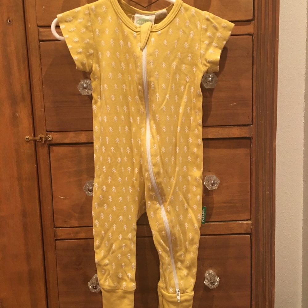 Organic zipper footie pajamas